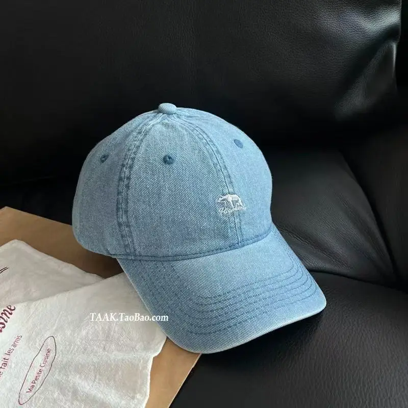 Women Bear Denim Cap 2026 Wide Brim Couple Style - Image 5
