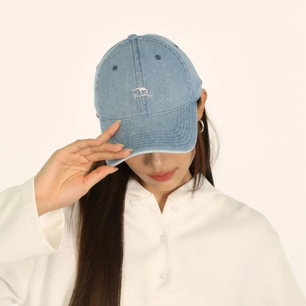 Women Bear Denim Cap 2026 Wide Brim Couple Style - Image 7