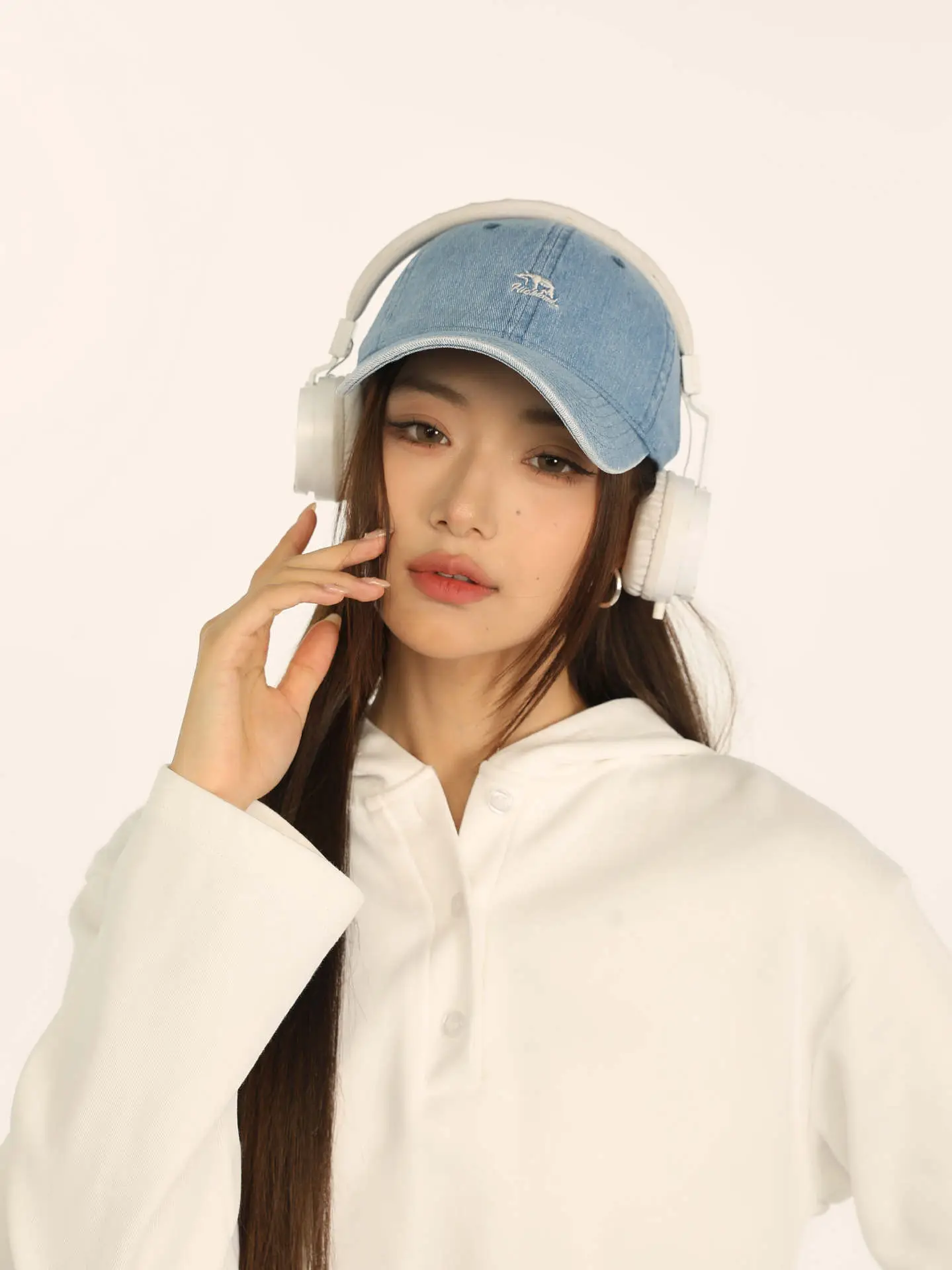 Women Bear Denim Cap 2026 Wide Brim Couple Style — feature 13