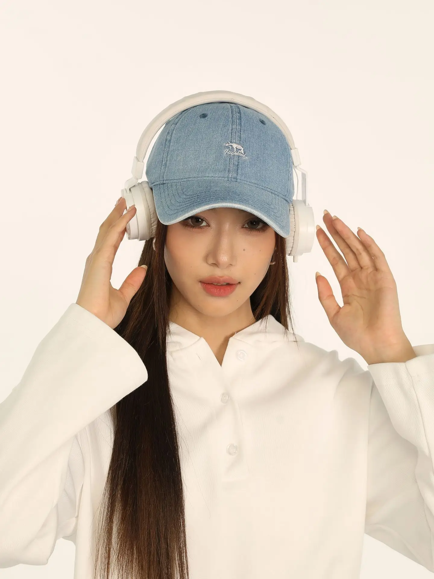 Women Bear Denim Cap 2026 Wide Brim Couple Style — feature 15