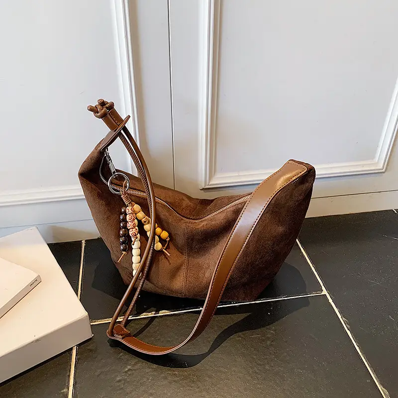 Brown Retro Crossbody Bag for Women 2026