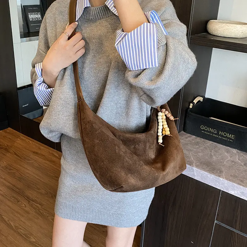 Brown Retro Crossbody Bag for Women 2026
