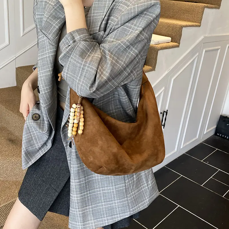 Brown Retro Crossbody Bag for Women 2026