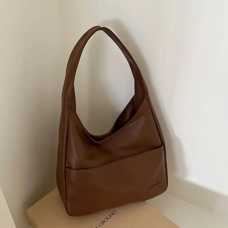 Black PU Leather Tote Bag for Women Commuting — feature 3
