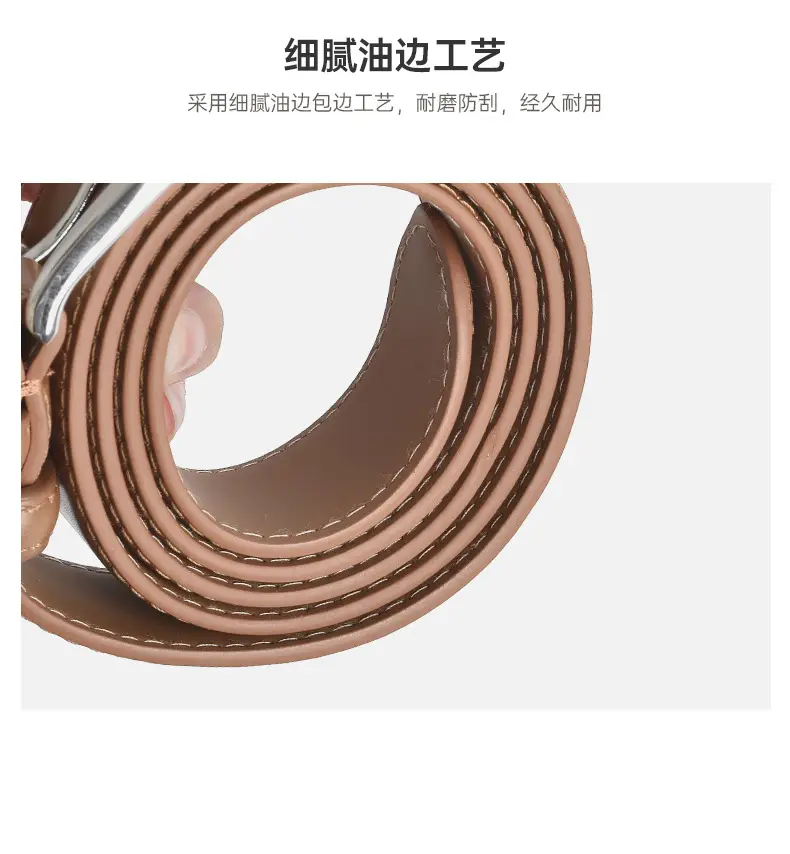Women Genuine Leather Belt Brown Wide Decorative Belt β feature 6