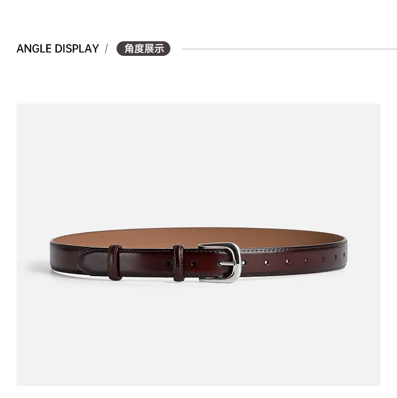 Women Genuine Leather Belt Brown Wide Decorative Belt β feature 7