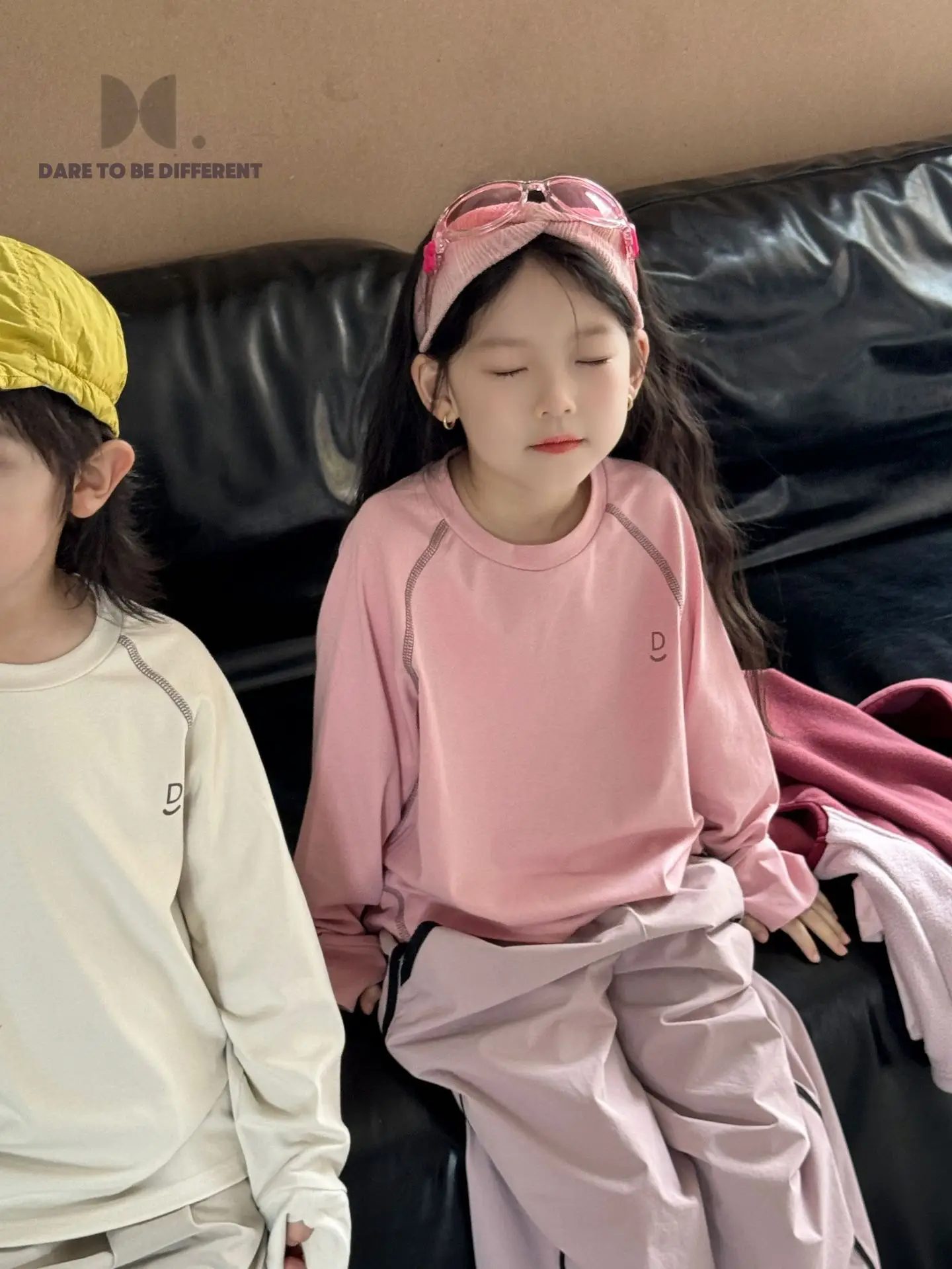 Kids Matching T-Shirt Set Spring Autumn Raglan Sleeve Bottoming - Image 3