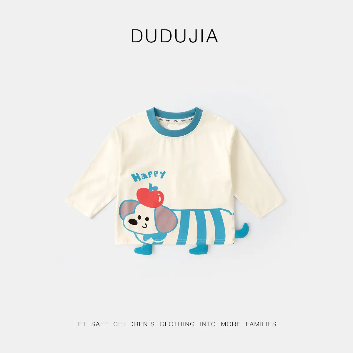 Dudujia Baby Striped T-Shirt for Boys Girls 7A Antibacterial - Image 3