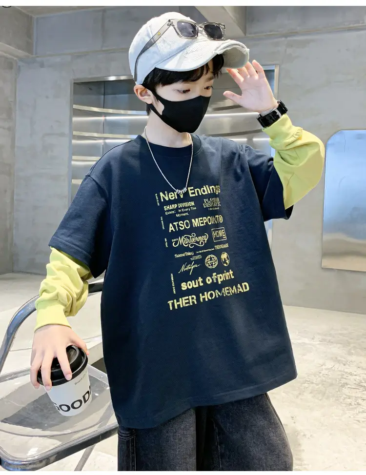 Children's Cool T-Shirt Navy Blue Spring 2026 — feature 8