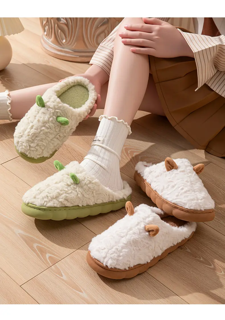 Cross-Border Cotton Slippers for Women Autumn Winter Stain Resistant — feature 13