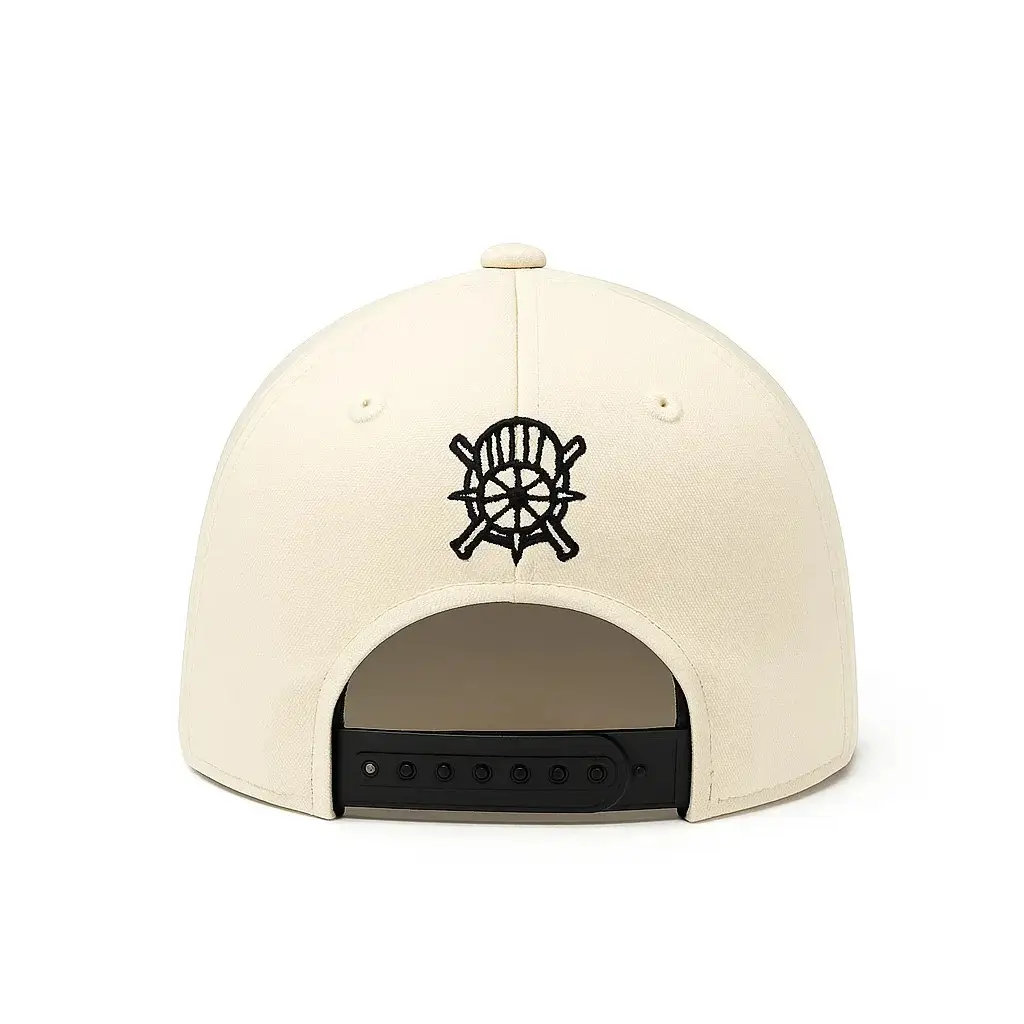 Navy White Cross-Border Trucker Hat with Gold Embroidery - Image 12