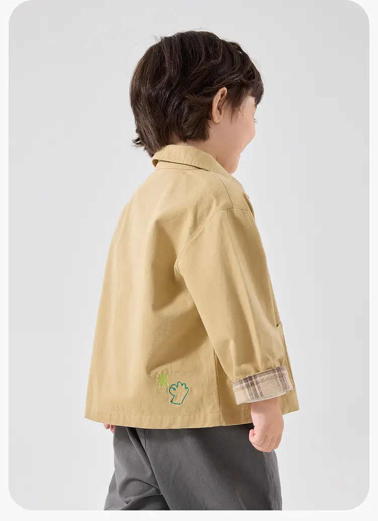 Kids Windbreaker Jacket Yellow Cream Raglan Sleeve T-Shirt — feature 14