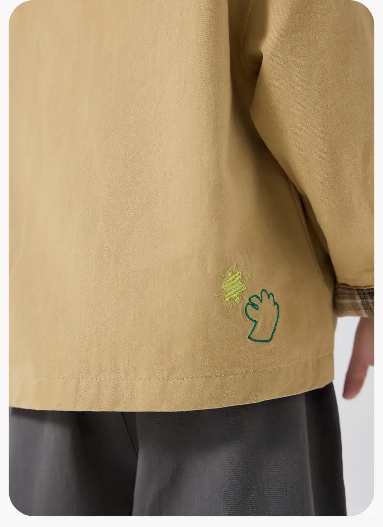 Kids Windbreaker Jacket Yellow Cream Raglan Sleeve T-Shirt — feature 16
