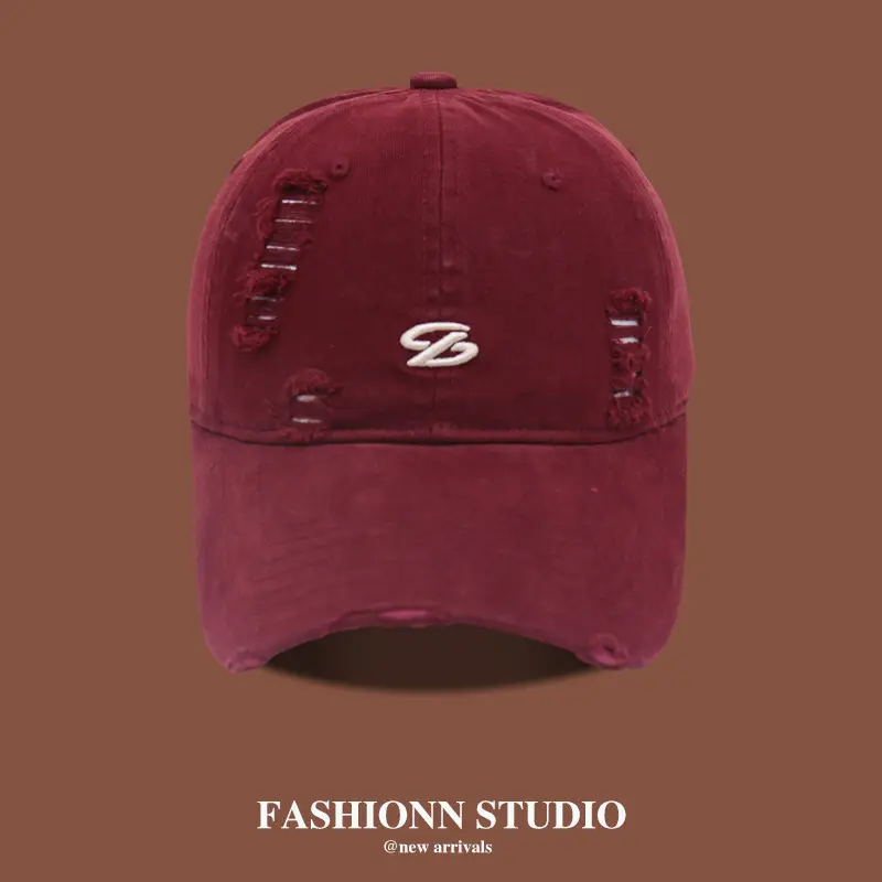 Women's Maroon Duckbill Baseball Cap with Brand Logo — feature 7