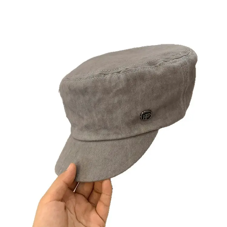 Women Japanese Style Wash Denim Beret Summer Hat - Image 7