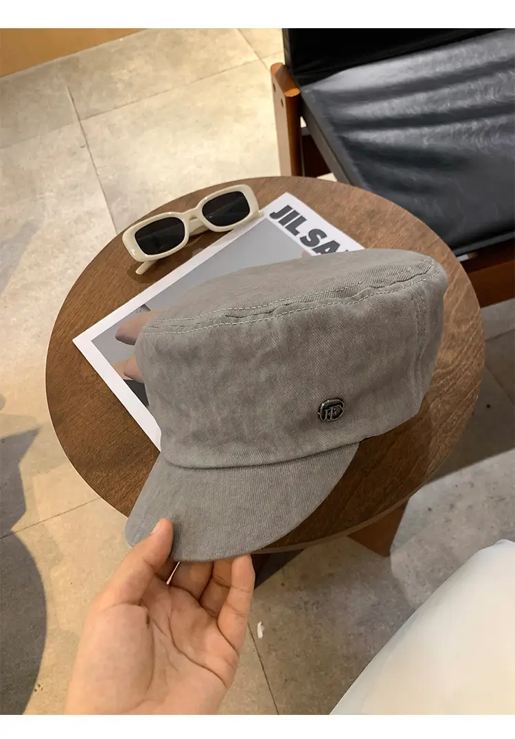 Women Japanese Style Wash Denim Beret Summer Hat — feature 10