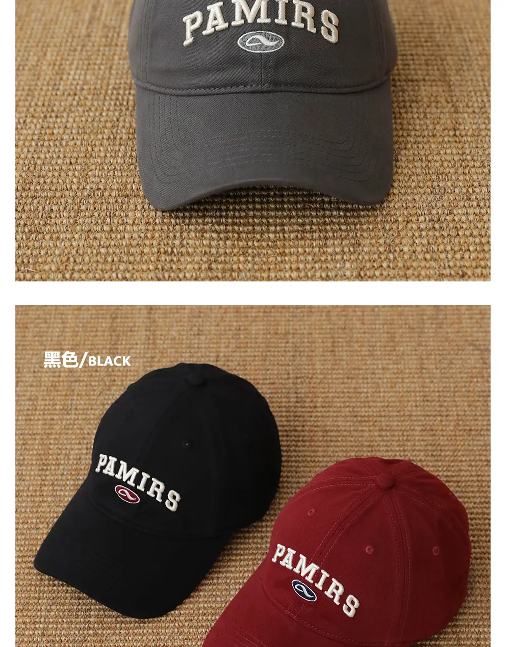 Uncle Stubble Navy Blue Baseball Cap with "Pamire" Embroidery — feature 13