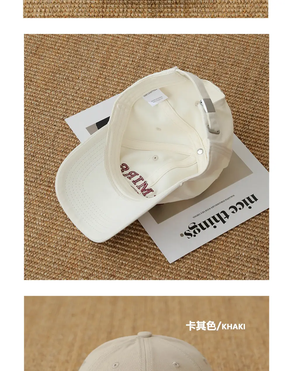 Uncle Stubble Navy Blue Baseball Cap with "Pamire" Embroidery — feature 5