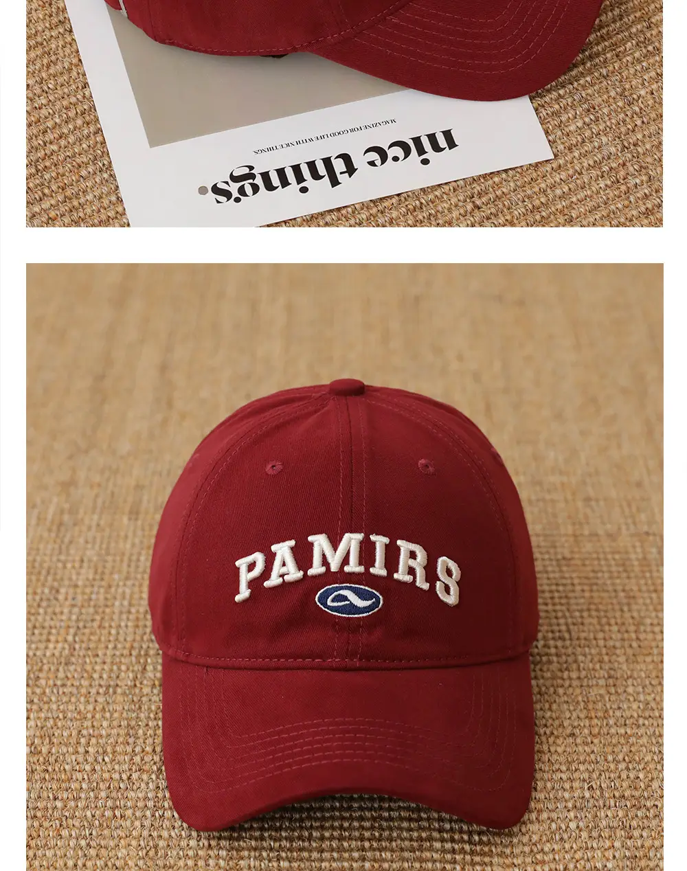 Uncle Stubble Navy Blue Baseball Cap with "Pamire" Embroidery — feature 8