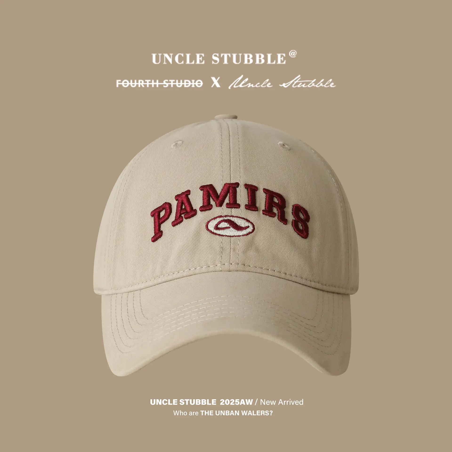 Uncle Stubble Navy Blue Baseball Cap with "Pamire" Embroidery - Image 2
