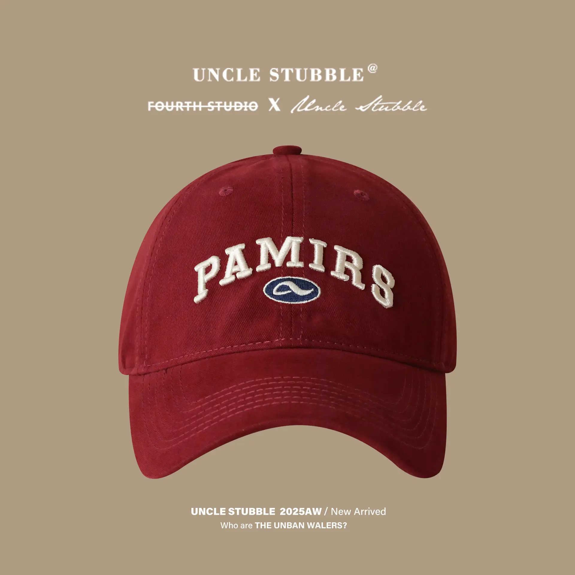 Uncle Stubble Navy Blue Baseball Cap with "Pamire" Embroidery - Image 3