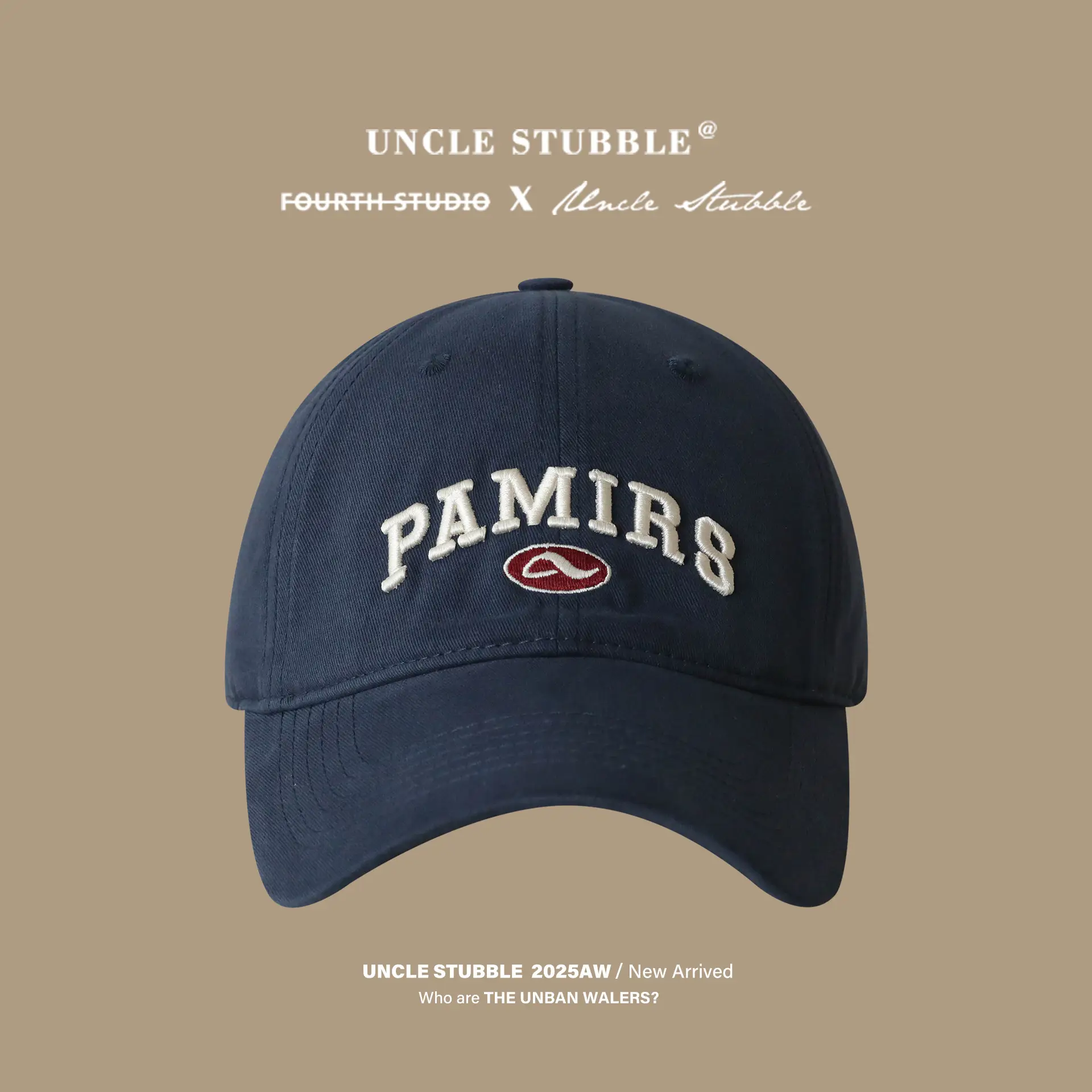 Uncle Stubble Navy Blue Baseball Cap with "Pamire" Embroidery - Image 5