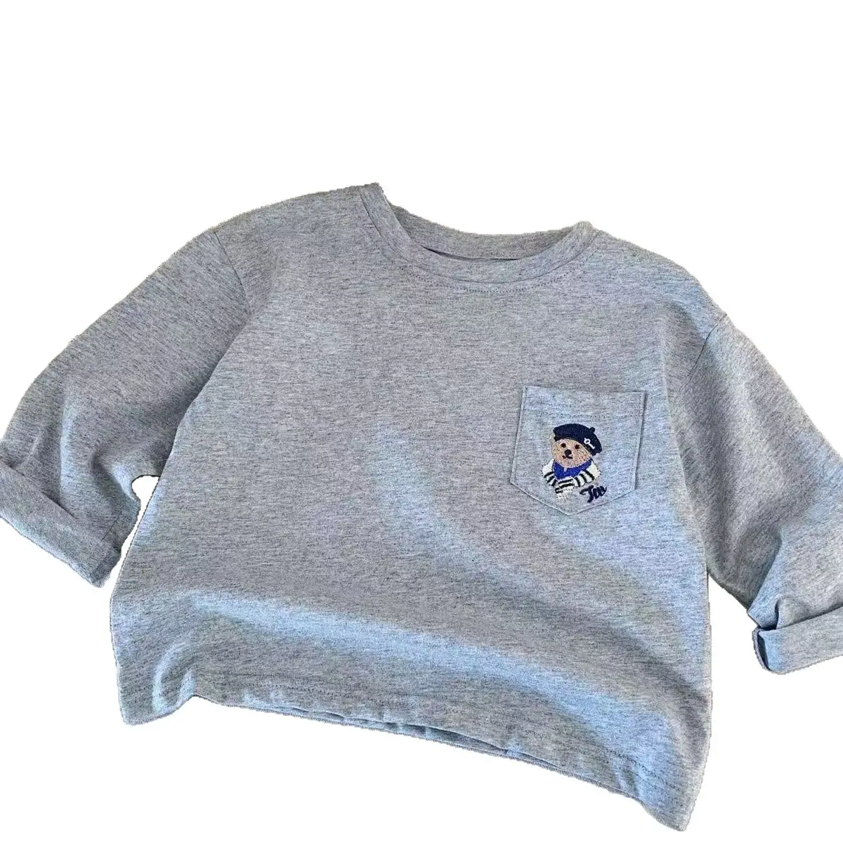 White Baby Long Sleeve T-Shirt for Boys Girls Spring Fall Kids - Image 8