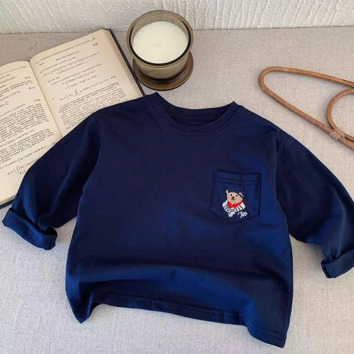 White Baby Long Sleeve T-Shirt for Boys Girls Spring Fall Kids — feature 8