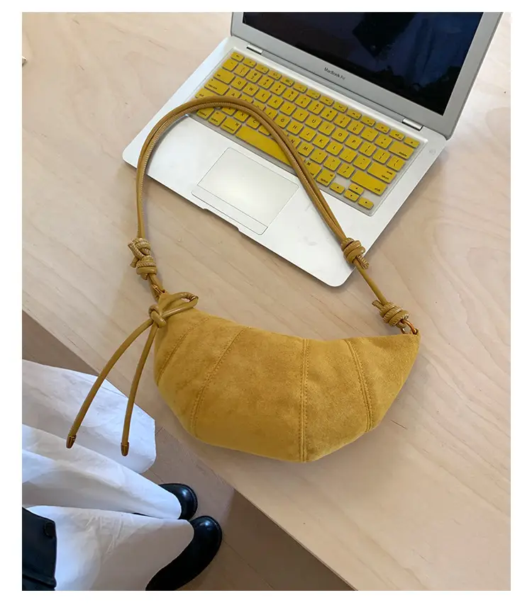 Korean Style Frosted Underarm Bag Women Yellow — feature 22