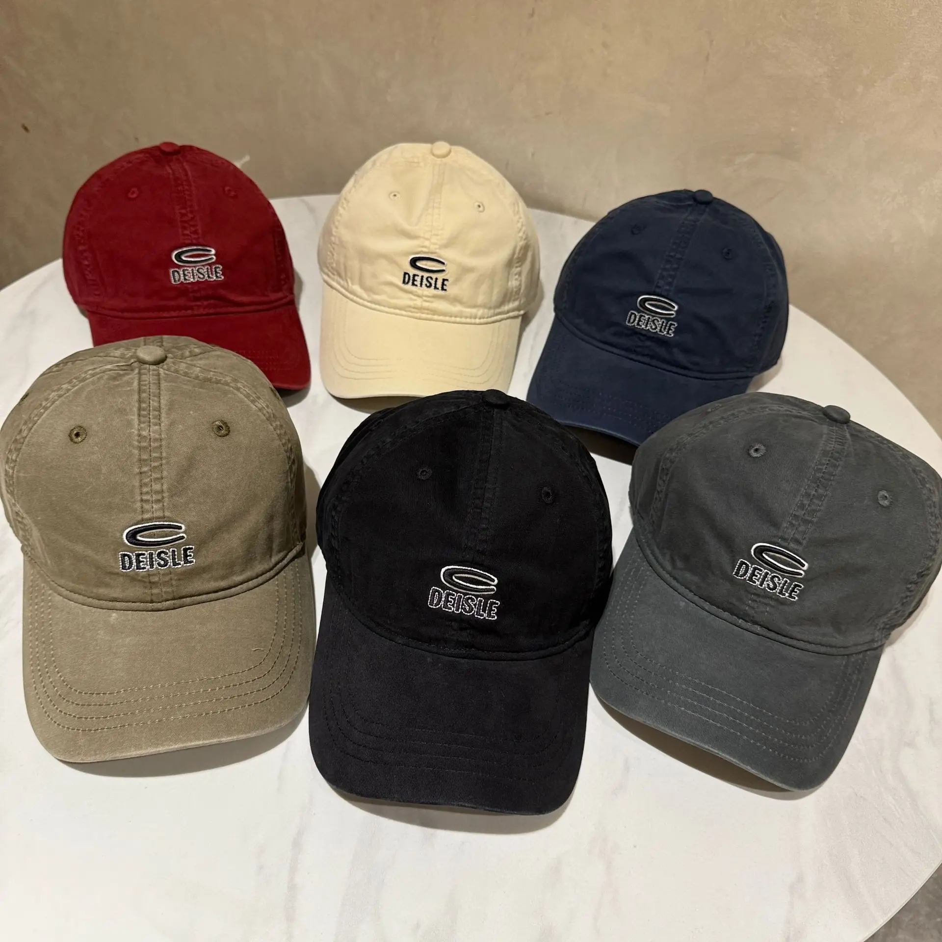 Black Korean Style Baseball Cap for Women with Embroidery — feature 1