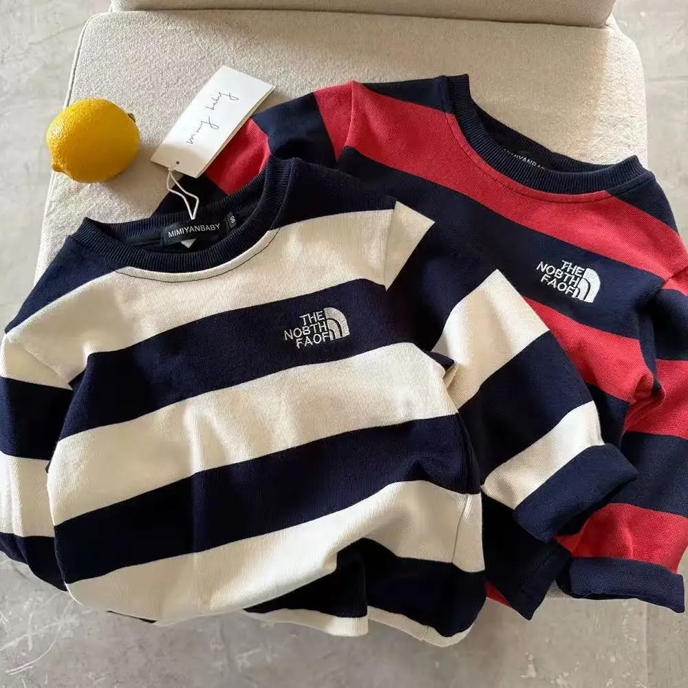 Children Striped T-Shirt Boys Cotton Medium Autumn 2025 — feature 1