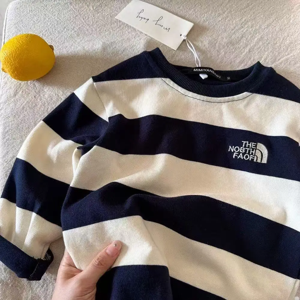 Children Striped T-Shirt Boys Cotton Medium Autumn 2025 — feature 3