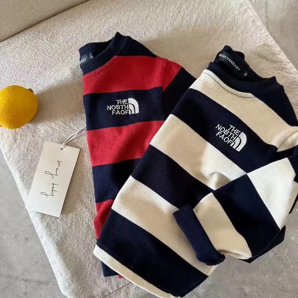 Children Striped T-Shirt Boys Cotton Medium Autumn 2025 — feature 4
