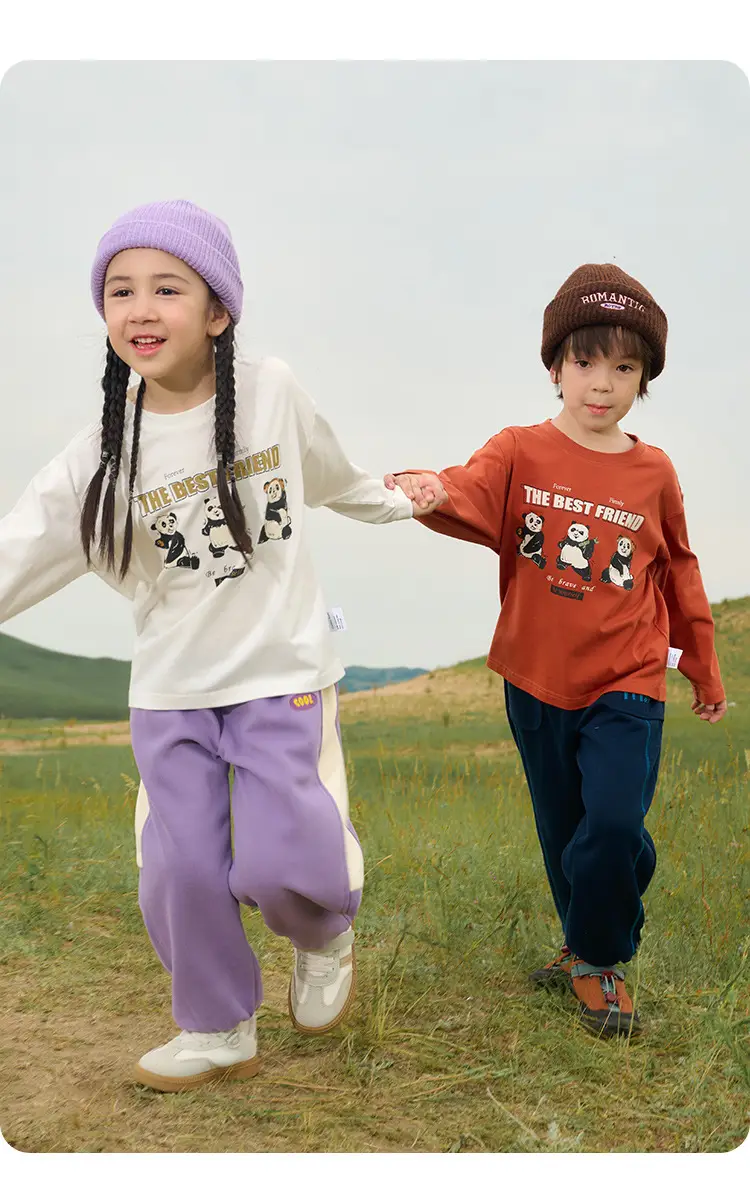 Cotton Long Sleeve T-Shirt Set for Kids Boys Girls — feature 11