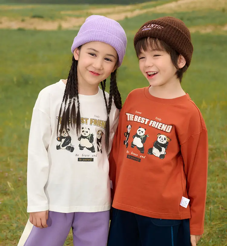 Cotton Long Sleeve T-Shirt Set for Kids Boys Girls — feature 17