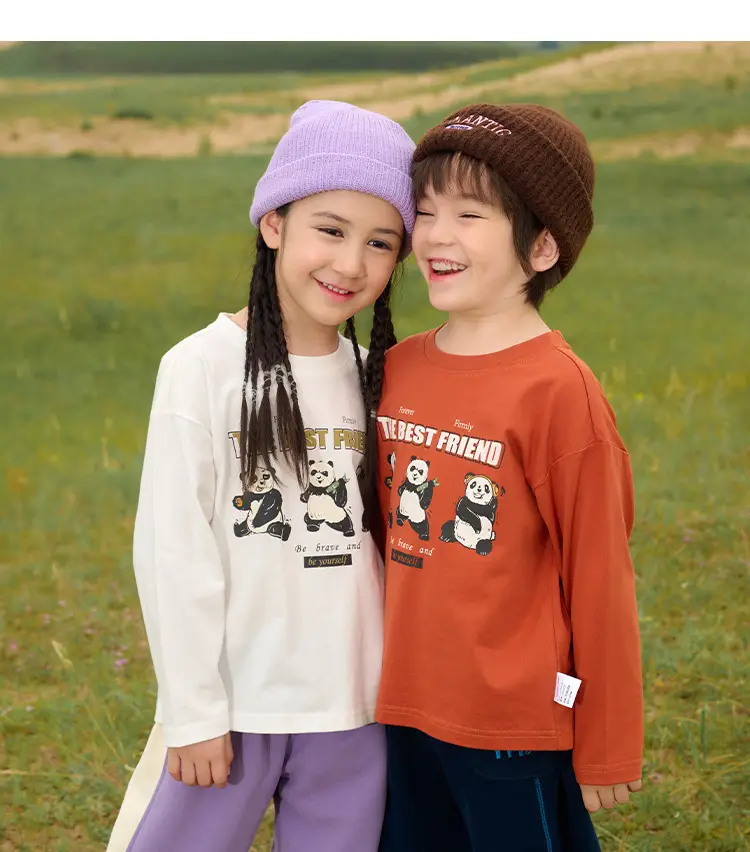 Cotton Long Sleeve T-Shirt Set for Kids Boys Girls — feature 21