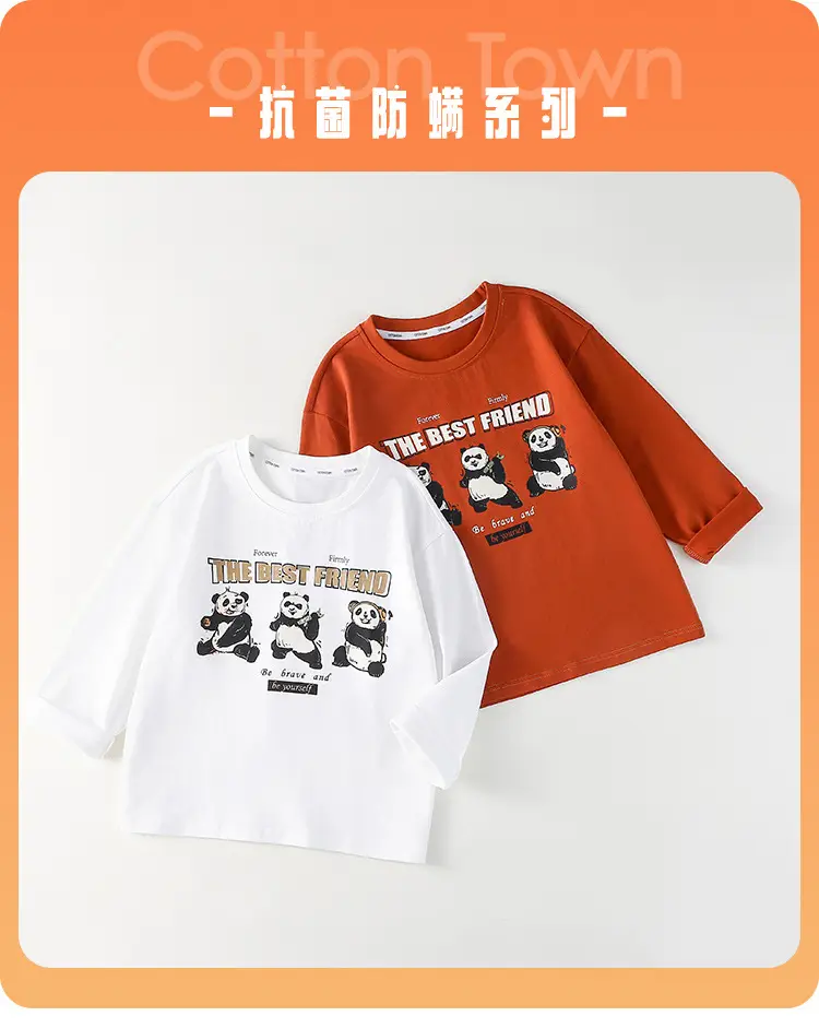 Cotton Long Sleeve T-Shirt Set for Kids Boys Girls — feature 8