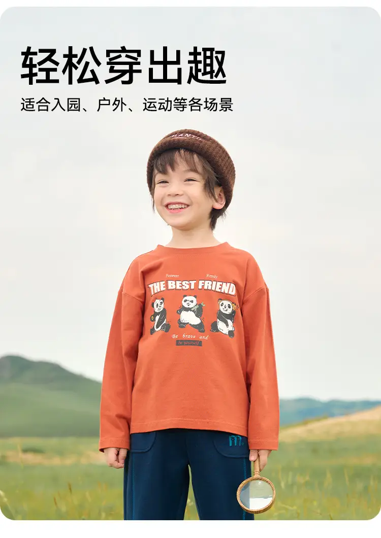 Cotton Long Sleeve T-Shirt Set for Kids Boys Girls — feature 9