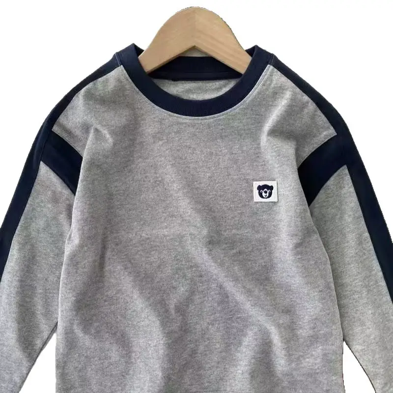 White Navy Sleeve Shirt for Boys Middle Age+ Cotton Long Sleeve - Image 7