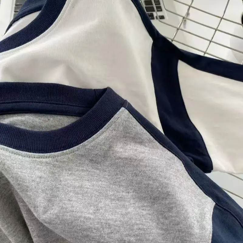White Navy Sleeve Shirt for Boys Middle Age+ Cotton Long Sleeve — feature 3