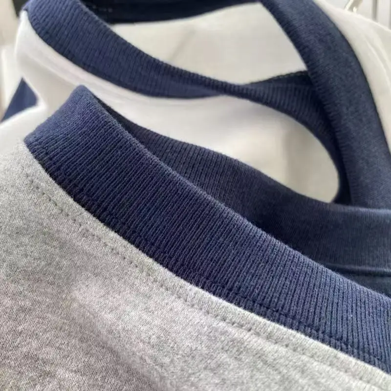White Navy Sleeve Shirt for Boys Middle Age+ Cotton Long Sleeve — feature 4
