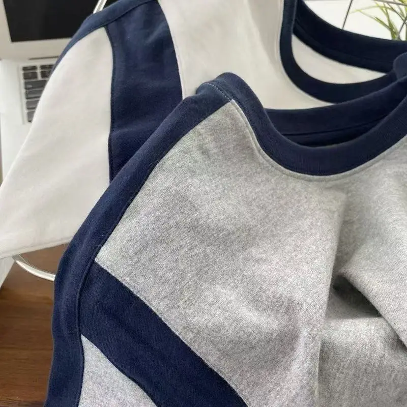 White Navy Sleeve Shirt for Boys Middle Age+ Cotton Long Sleeve — feature 5