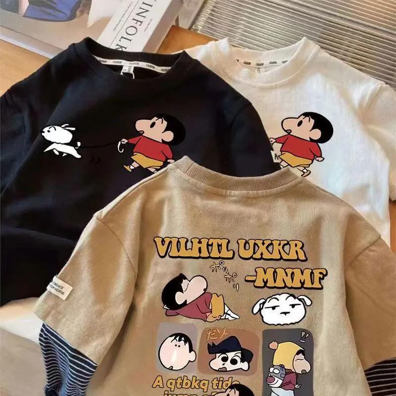 Boys Cotton Minnie Mouse T-Shirt White Striped Sleeves — feature 1