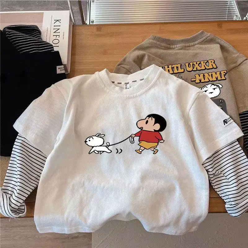 Boys Cotton Minnie Mouse T-Shirt White Striped Sleeves — feature 5