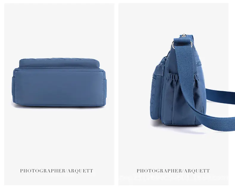 New Women's Blue Nylon Crossbody Bag with Embroidery — feature 24