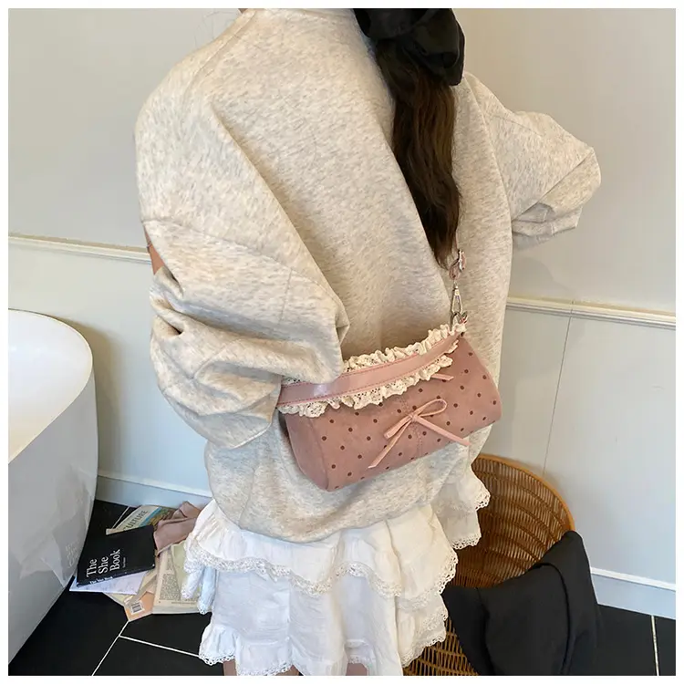 Women Crossbody Bag Brown Plaid Polka Dot 2025 — feature 27
