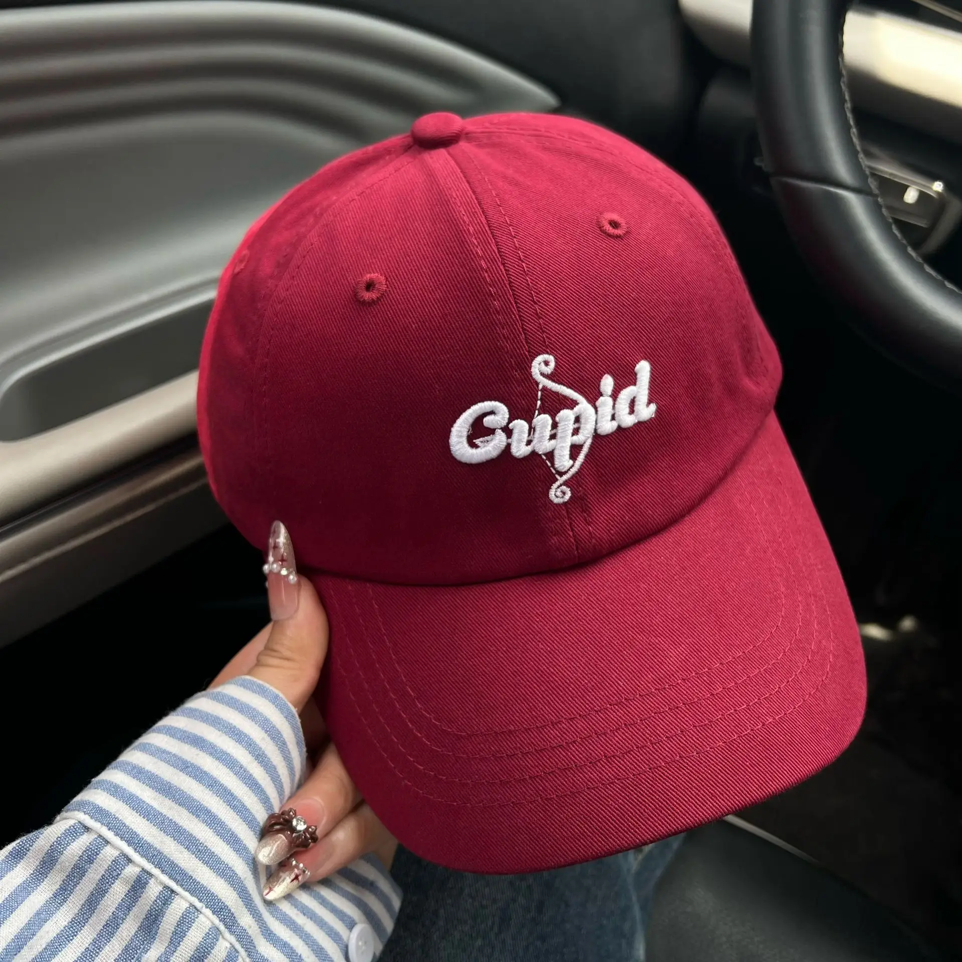2025 Korean Style Pink Duckbill Cap for Women
