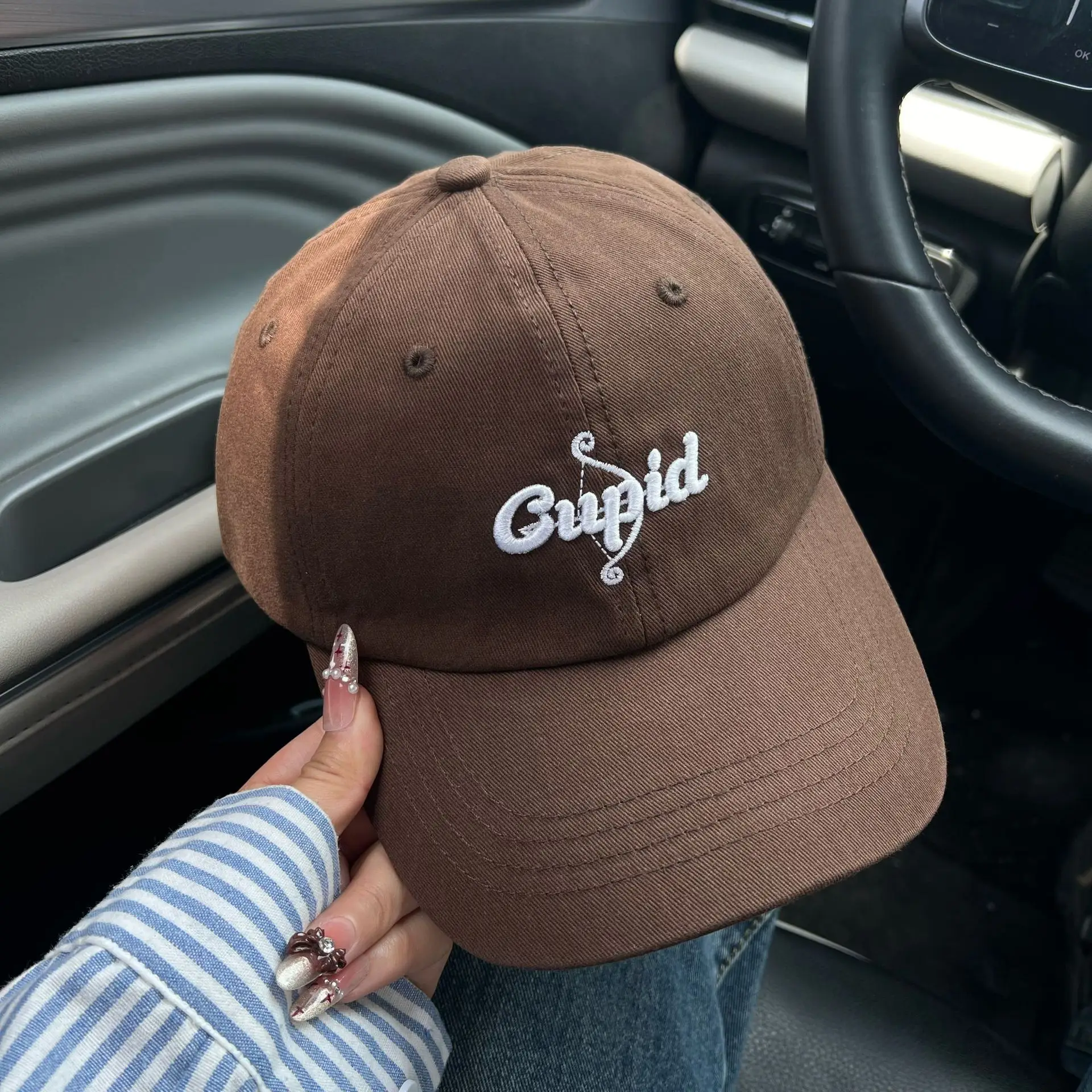 2025 Korean Style Pink Duckbill Cap for Women