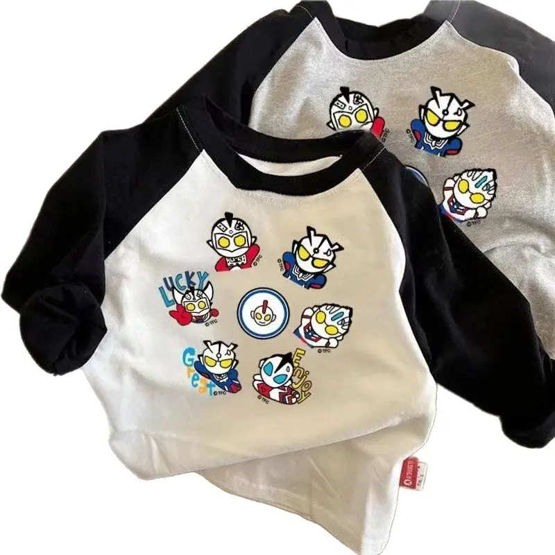 Ultraman Patchwork Boys T-Shirt Black White - Image 7
