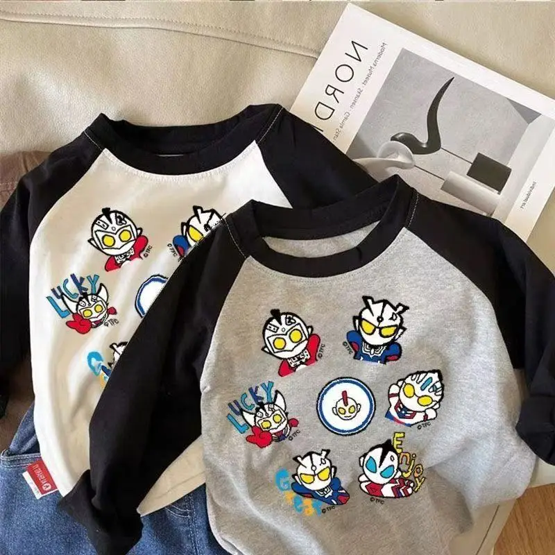 Ultraman Patchwork Boys T-Shirt Black White — feature 1